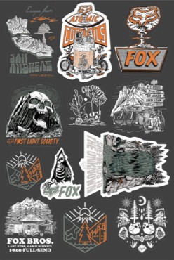 Image of Fox Clothing Atlas Sticker Kit