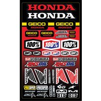 Image of 100 Geico Honda Sticker Sheet